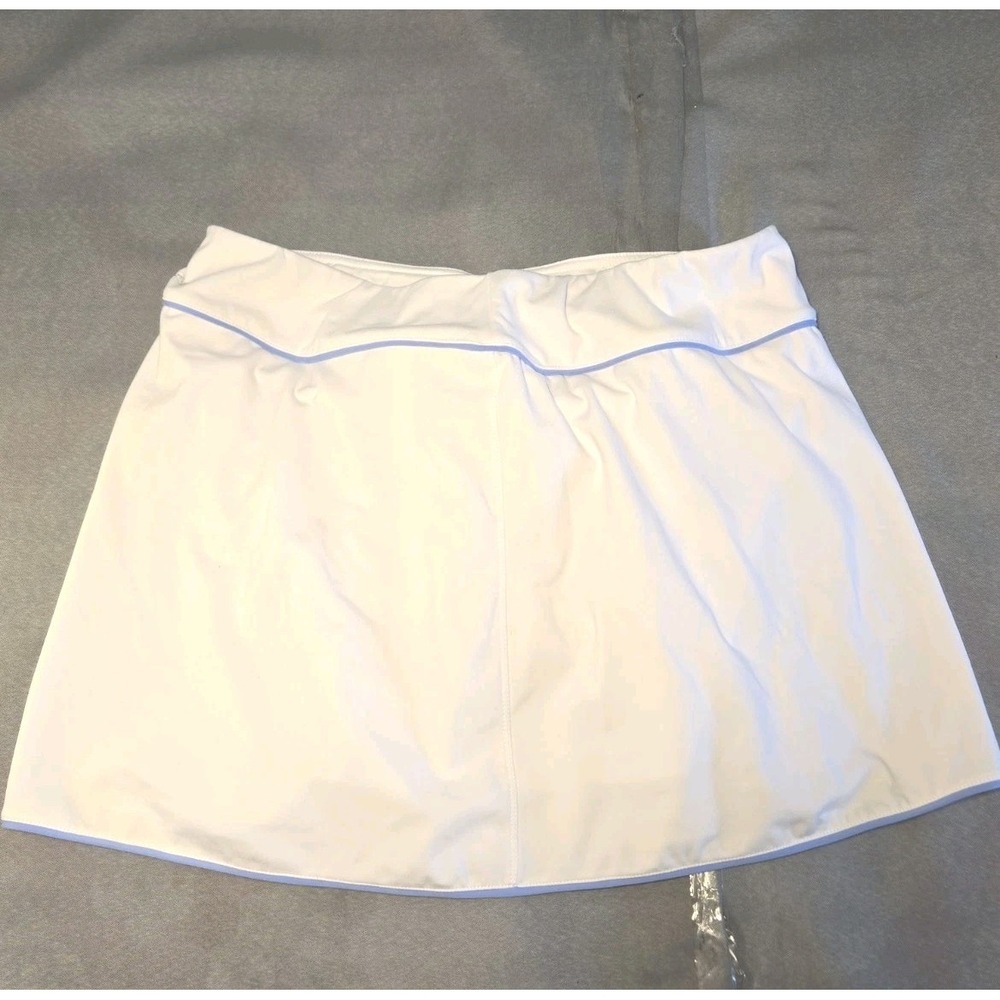 HEAD Womens Tennis Skirt Size Large L White Purple Trim Performance Court Skort